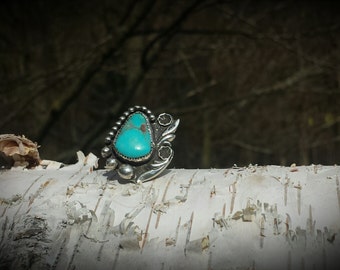 Turquoise Floral Ring