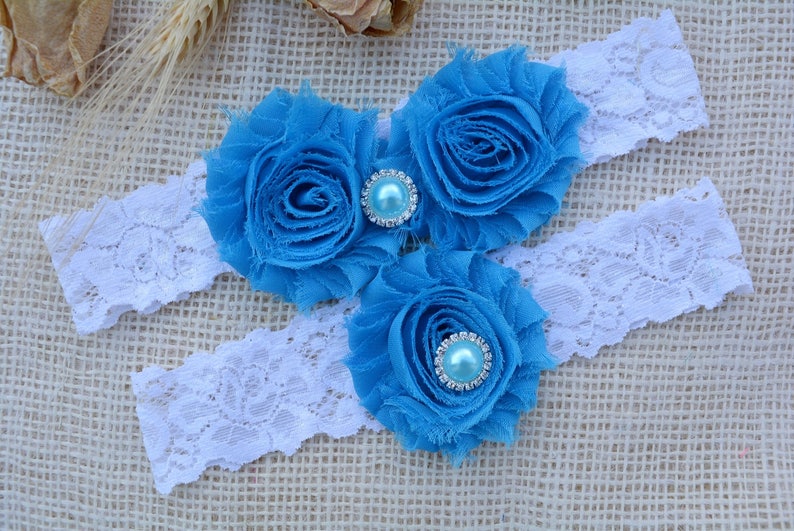 Garter Blue Wedding, Garter Set, Blue Bridal Clothing, Somethig Blue, Garter For Bridal, Garter For Brides, Lace Garter Blue, Keep Garters image 1