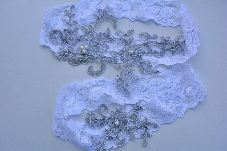 Prom Garter Grey Garter Set Garter Grey Toss Garter Lace Garter Wedding Garter Set Of Garter Grey Bridal Garter Grey Wedding Garter
