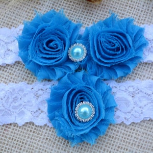 Garter Blue Wedding, Garter Set, Blue Bridal Clothing, Somethig Blue, Garter For Bridal, Garter For Brides, Lace Garter Blue, Keep Garters image 3