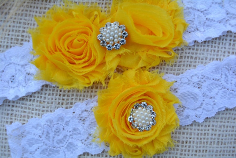 Yellow Garter Set, Yellow Garter Belt, Bridal Clothing, Garter Lace, Garter for Women, Romantic