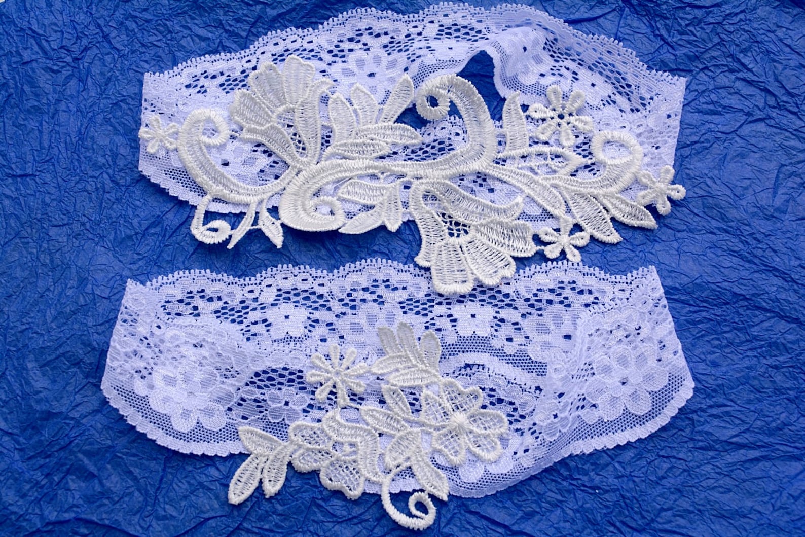 Wedding Garter Set White, Bridal Garter White, Lace Garter Set, Wedding