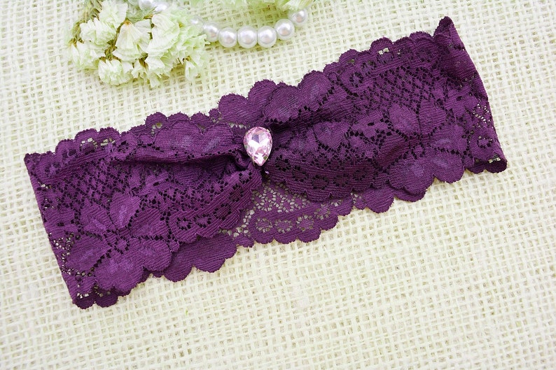 Lace Garter Toss Crystal Accessories Wedding Garter Keep Wedding Garter Purple Lace /& Violet Rhinestone For Brides Purple Garter Belt