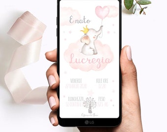 Biglietto Neonato Etsy