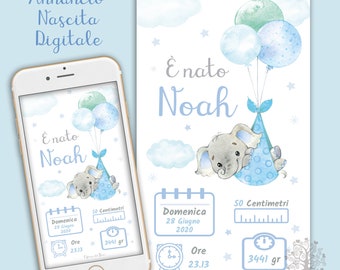Biglietto Neonato Etsy