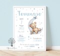 Baby Shower Gift, Sleeping Bear, Keepsake Poster, Birthday, Room Decoration, Baby Shower Gift Idea