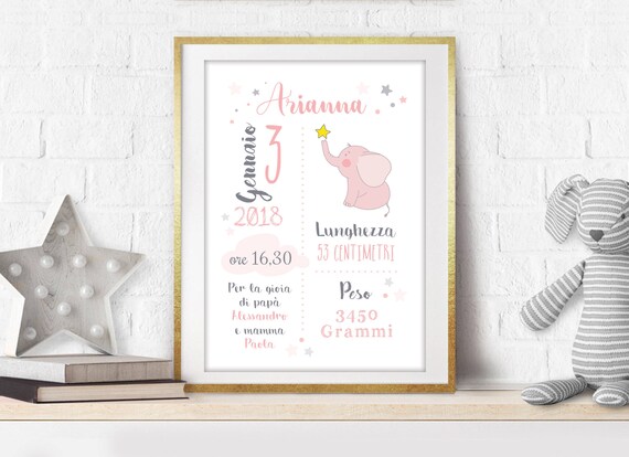 idea regalo nascita stampa animali Stampa quadretto per bambini stampa ricordo con elefante. stampa cameretta bambini stampa ricordo di nascita Ricordo nascita idea regalo nascita stampa animali Stampa quadretto per bambini stampa ricordo con elefante. stampa cameretta bambini stampa ricordo di nascita Ricordo nascita