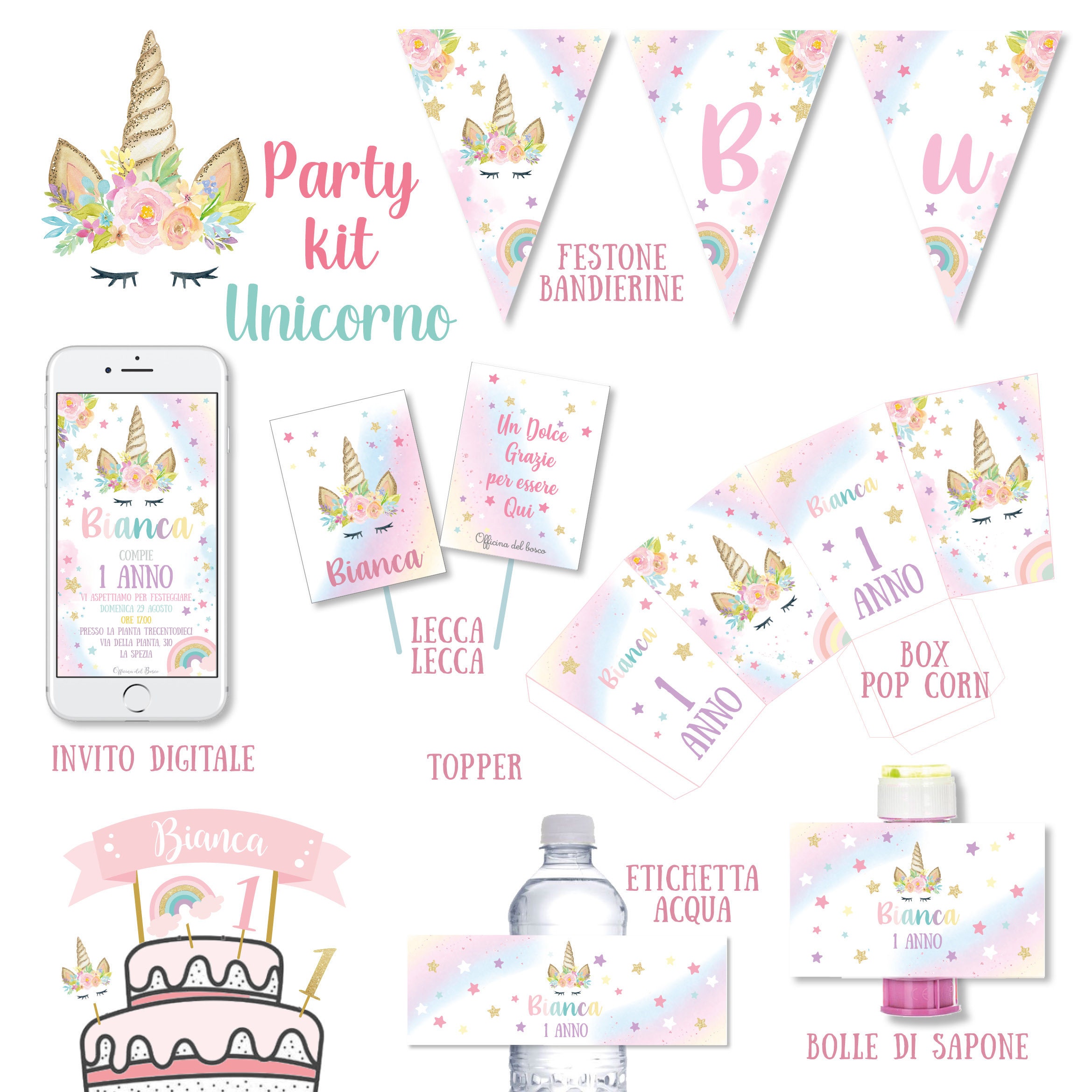 ⭐🦄⭐ TAVOLO DI BENVENUTO A TEMA UNICORNO ⭐🦄⭐ unicorn party - nascita - festa  unicorno 