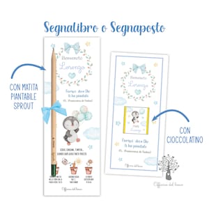 Segnalibro o Segnaposto Artigianale, semplice, con cioccolatino, matita hb o piantabile, idea regalo festa, compleanno, battesimo, cerimonie