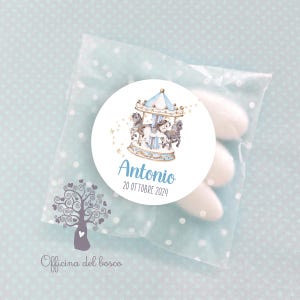 Bustina Confetti con Tag adesivo Bomboniera Nascita, Nascita, Battesimo,  Battesimo, rosa e azzurro, nascita bambini, porta confetti