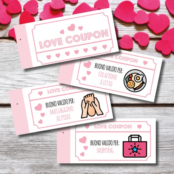 Pdf Love Coupon 12 Printable Print Coupons Wedding Etsy