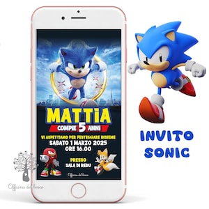 Invito Digitale SUPER EROE Sonic HULK, eroi, Ninja, Batman, whatsapp invito festa supereroi, Nascita, compleanno, comunione, cresima
