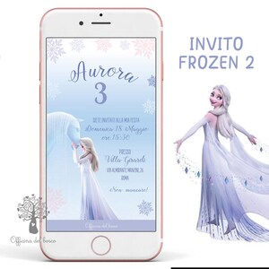 Invito Digitale FROZEN 2, invito festa, 3 anni, 4 anni e 5 anni, 6 anni Battesimo, compleanno, invito festa bambina, elsa, fiocchi di neve