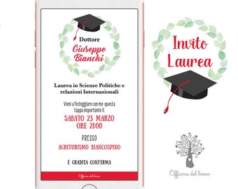 Graduation party invitation - graduation invitation - tags: graduation favor, digital invitation, graduation gift, economics graduation, medicine graduation