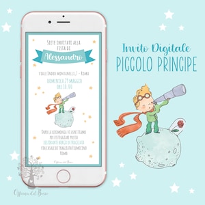 Invito digitale - PICCOLO PRINCIPE invito compleanno, invito battesimo, party kit, Nascita, Battesimo, compleanno, comunione, cresima