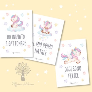 Card  PRIME TAPPE - STAMPA - primi mesi del bambino - card compi mese - mese per mese , crescita bambino, idea regalo neonato, nascita