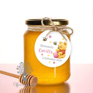 BIGLIETTO bomboniera - Tag rotondo - NO VASETTO rosa e azzurro, nascita bambino - baby personalizzabili - bomboniera per battesimo