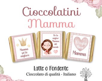 Cioccolatini personalizzati MAMMA Idea regalo, festa della mamma, segnaposto, natale, compleanno, anniversario matrimonio, famiglia, nonna