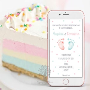 Invito BABY SHOWER maschio o femmina invito festa