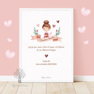 Quadretto REGALO MAESTRA personalizzato dedica, alunni, fine anno scolastico, professore  regalo insegnanti, regalo professore, maestro