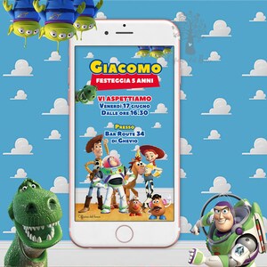 Invito Toy Story, invito festa , Invito compleanno, Tea Party,  Battesimo, compleanno, comunione, cresima