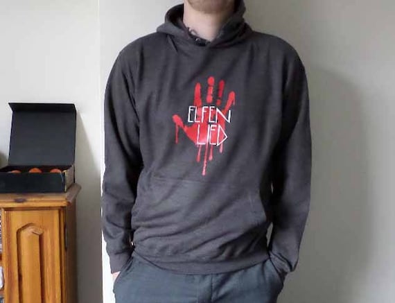 Elfen Lied Logo And Lucy S Bloody Handprint Hoodie Etsy