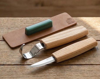 Spoon Carving Set with Hook Knife & Whittling Knife | BeaverCraft S01