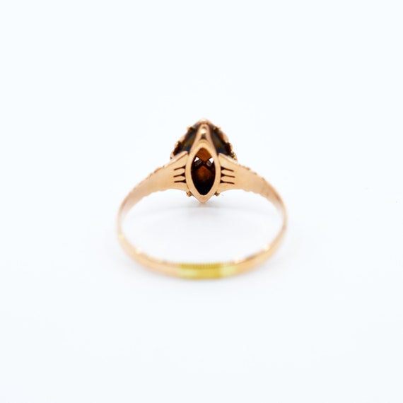 Victorian Turquoise and Seed Pearl 10K Gold Ring - image 5