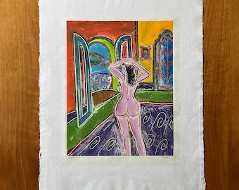 1995 Dan May (b. 1955) Untitled Serigraphic Monoprint