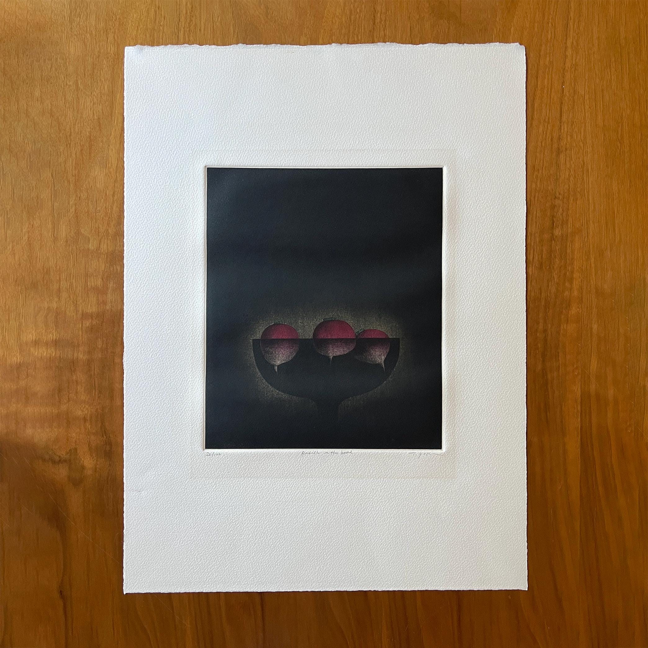 1976 Tomoe Yokoi (b. 1942) Mezzotint, “radish in Bowl,” 20