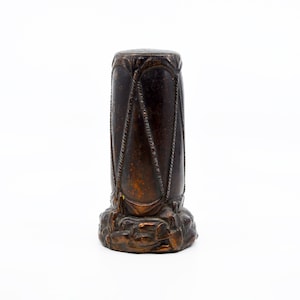1920s Copper Finish Metal Drum and Rope Coin Bank