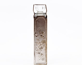 Antique Sterling Silver Spring Loaded Perfume Bottle Holder with Glass Vial
