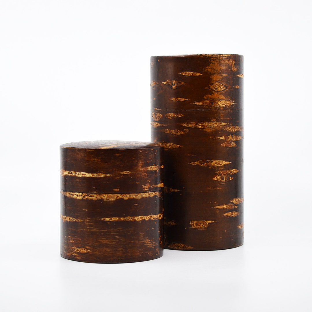 Japanese Cherry Bark Tea Canisters Set of 2 Etsy