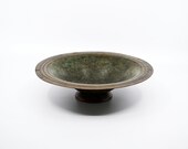 1920s SilverCrest Small Footed Patinated Bronze Bowl by Smith Metal Arts Co. (founded 1919)