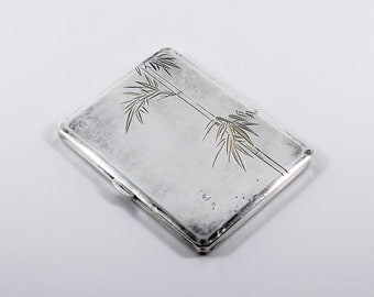1920s Japanese 950 Sterling Silver Cigarette Case With