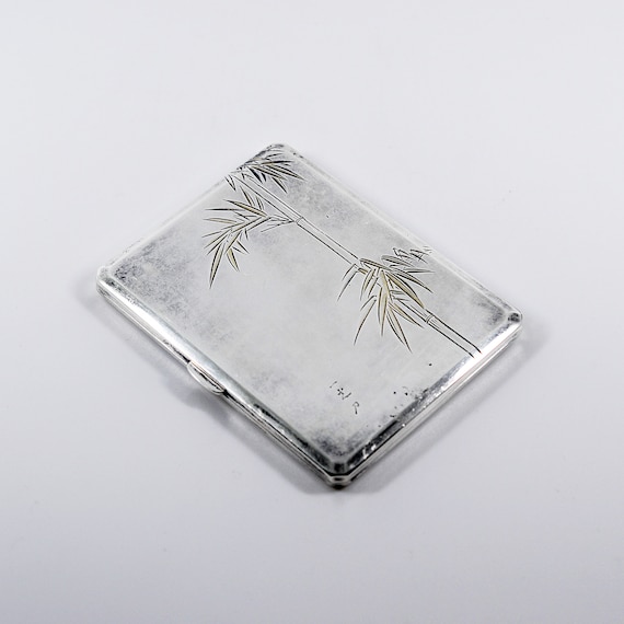 1920s Japanese 950 Sterling Silver Cigarette Case With