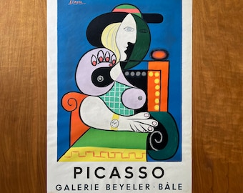 1967 Vintage Lithographic Poster, “Picasso, Galerie Beyeler-Bâle,” by Mourlot, Paris