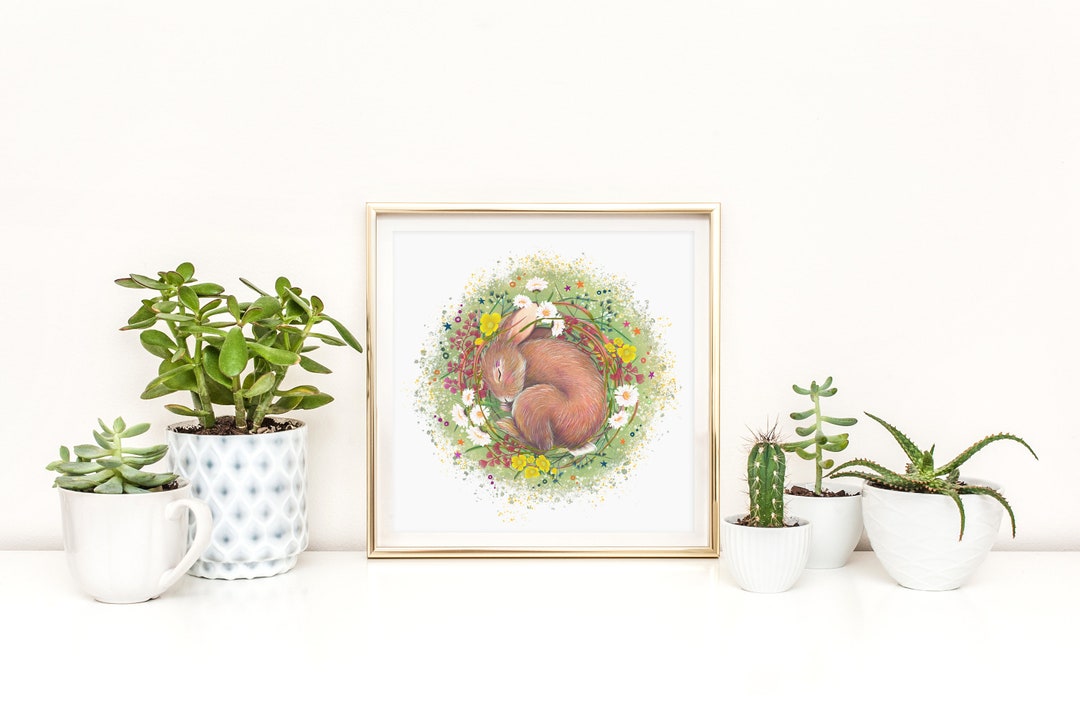 Fine Art Print 'be Cool Honey Bunny' Illustration by Emma Lindley Wall ...
