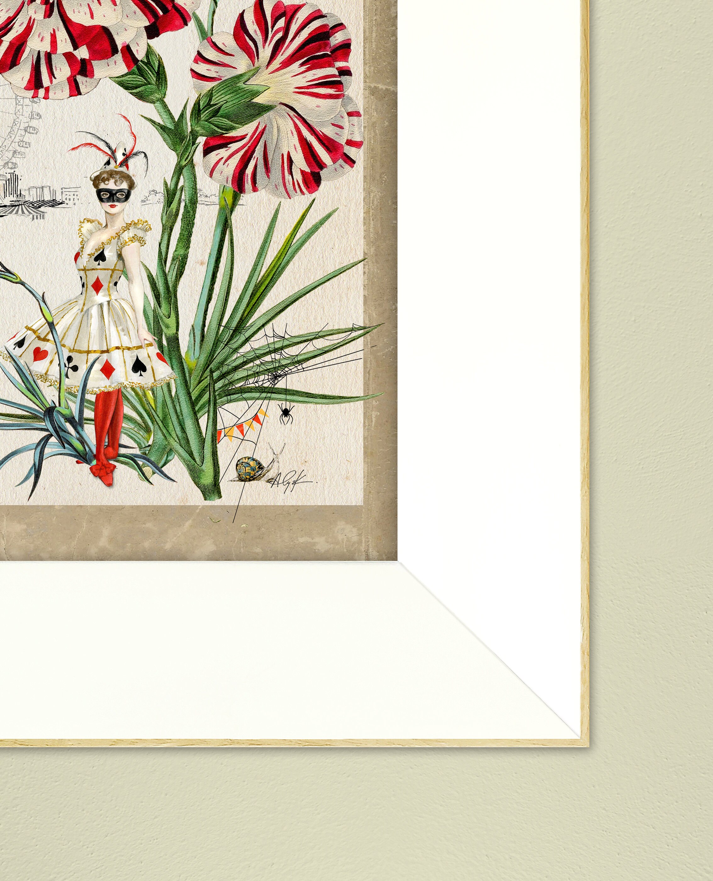 CIRQUE BOTANIQUE Carnaval Clavel Vintage Rosa Botánica Flor Floral