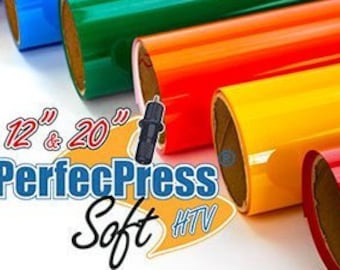 HTV PerfecPress Soft, Heat Transfer Vinyl, Tshirt Vinyl, Iron On Vinyl  - 12" rolls available on our website!  PerfecPressHTV