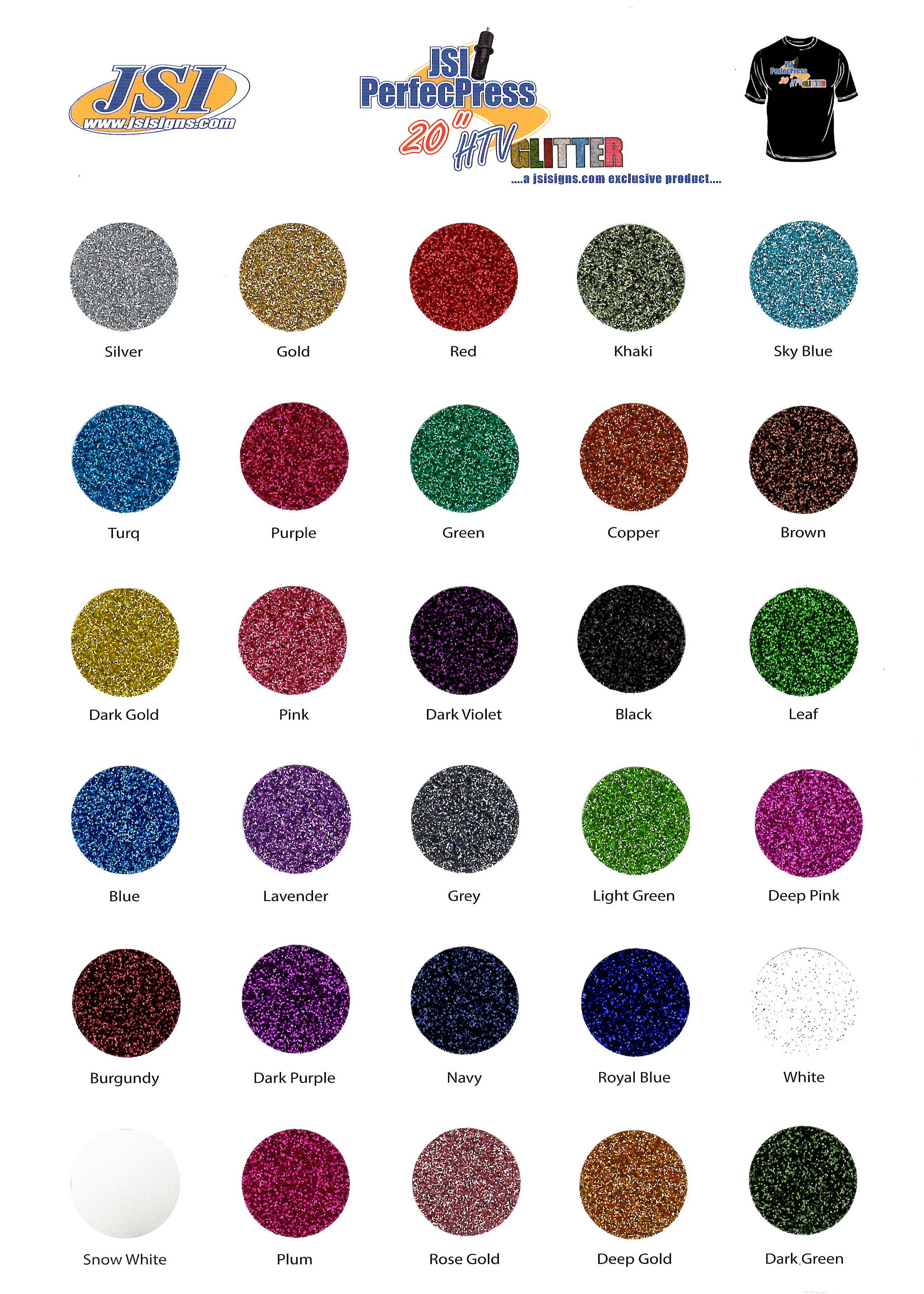 HTV Glitter Starter Pack Heat Transfer Vinyl Iron On Bling Etsy