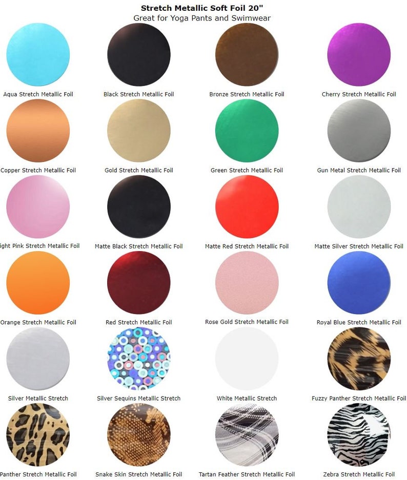 HTV Soft Stretch Metallic Foil Iron On HTV Foil Silhouette Etsy