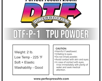 Polvo adhesivo de TPU termofusible blanco DTF, bolsa de 2 y 4 libras