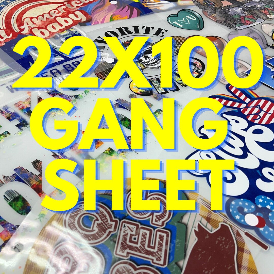 DTF Gang Sheet, Ready to Press DTF Film Sheet for Heat Transfer Designs ...