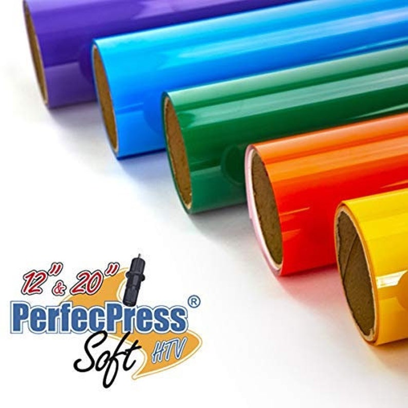 HTV PerfecPress Soft, Heat Transfer Vinyl, Tshirt Vinyl, Iron On Vinyl for Silhouette Cameo or Cricut image 2