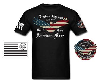 Men's Freedom Chasers 100% Softstyle Printed Cotton T-Shirt (Choose Color & Size)