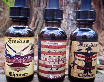 Freedom Chasers Organic & Natural Beard Oils (Pick Any 3) 1 oz Bottles