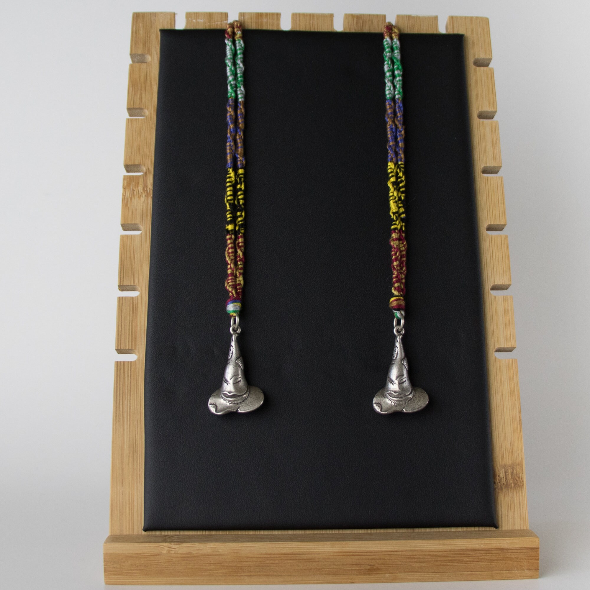 Wizard Sorting Hat Charm Necklace, Woven Necklace, Boho Necklace