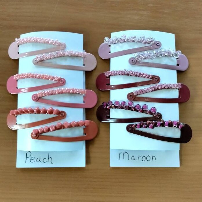 Themed Beaded Hair Clip Set, Beaded Hair Clip, Bead Hair Clip, Hair