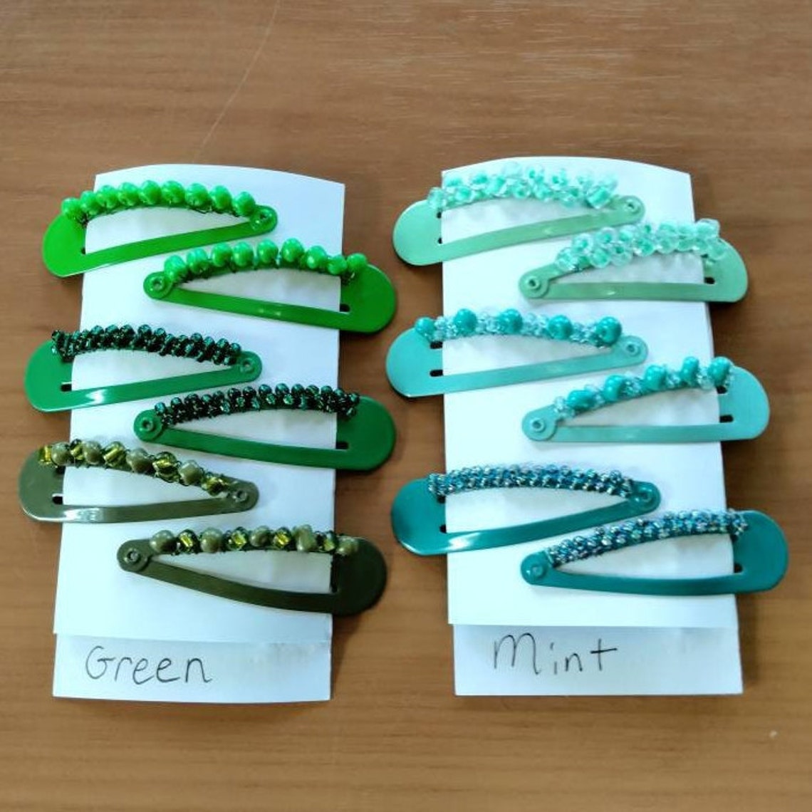 Themed Beaded Hair Clip Set, Beaded Hair Clip, Bead Hair Clip, Hair